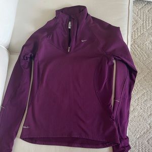 purple Nike quarter zip, size small